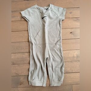 Nike Kids Gray Bodysuit with Black Logo